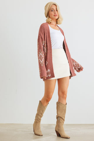 VERY J/Loveriche Open Front Long Sleeve Cardigan Trendsi