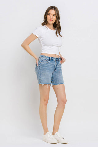 Vervet by Flying Monkey High Rise Denim Shorts Trendsi