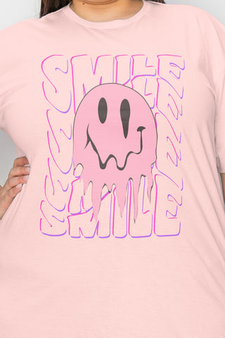 Simply Love Full Size Smile-Face Graphic T-Shirt Trendsi