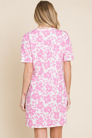 BOMBOM Floral Button Down Mini Dress Trendsi