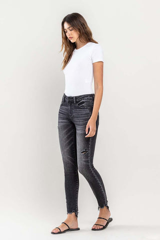 Lovervet Raw Hem Cropped Skinny Jeans Trendsi