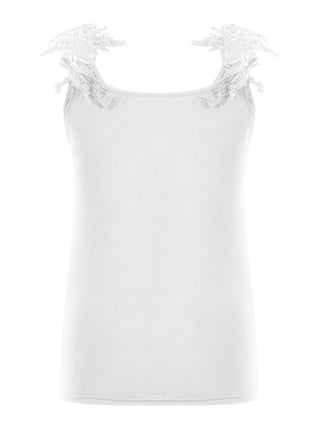 Full Size Lace Detail Scoop Neck Tank Trendsi