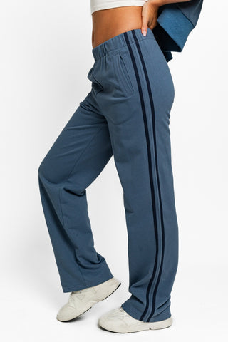 Le Lis High Waisted Side Stripes Straight Track Sweatpants Trendsi