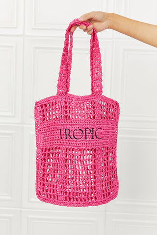 Fame Tropic Babe Staw Tote Bag Trendsi