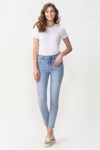 Lovervet Full Size Talia High Rise Crop Skinny Jeans Trendsi