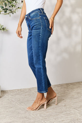 BAYEAS Cropped Straight Jeans Trendsi