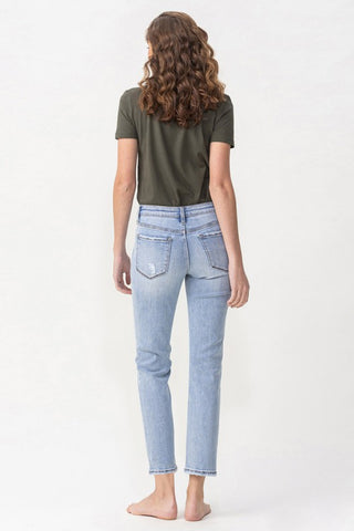 Lovervet Full Size Andrea Midrise Crop Straight Jeans Trendsi