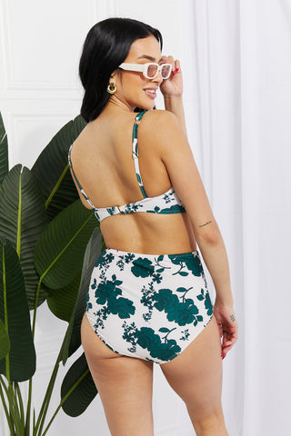 Marina West Swim Take A Dip Twist High-Rise Bikini in Forest Trendsi