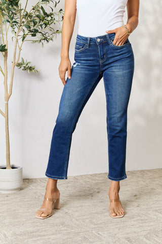 BAYEAS Distressed Cropped Jeans Trendsi