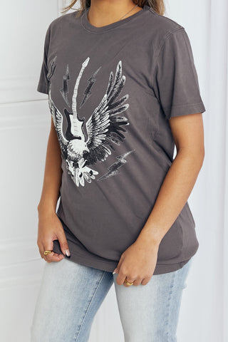 mineB Full Size Eagle Graphic Tee Shirt Trendsi