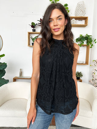 Lace Round Neck Tank Trendsi