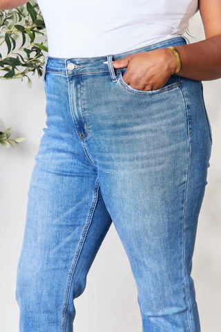 BAYEAS Full Size High Waist Straight Jeans Trendsi