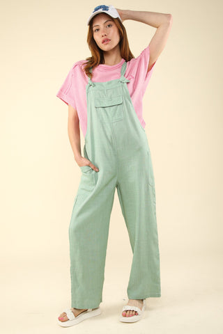 VERY J Knot Strap Jumpsuit with Pockets Trendsi