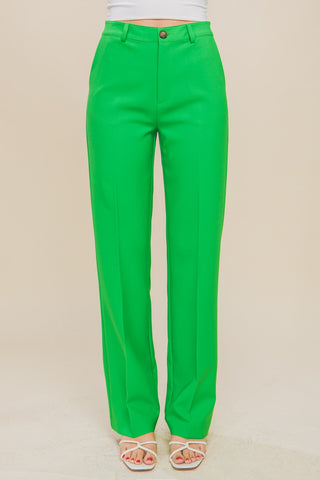 Love Tree High Waist Straight Pants Trendsi