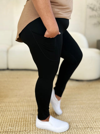 Wide Waistband Sports Leggings Trendsi