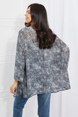 Melody Full Size Snake Print Chiffon Kimono Trendsi