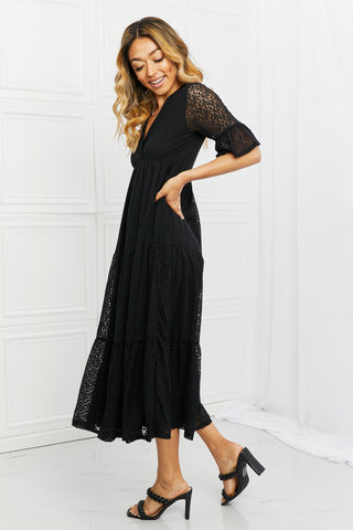 P & Rose Lovely Lace Full Size Tiered Dress Trendsi