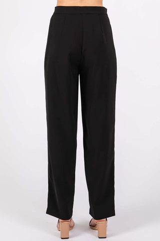 GeeGee High-Waisted Pleated Pants Trendsi