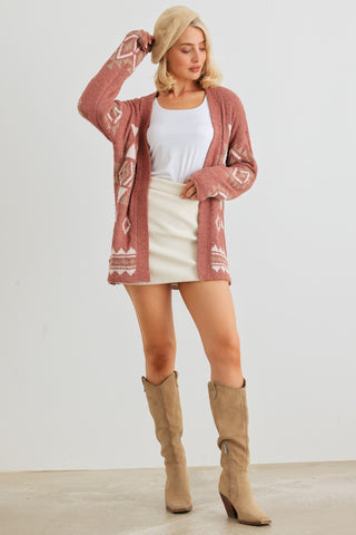 VERY J/Loveriche Open Front Long Sleeve Cardigan Trendsi