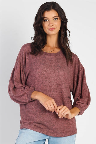 Cherish Apparel Drop Shoulder Puff Sleeve Top Trendsi