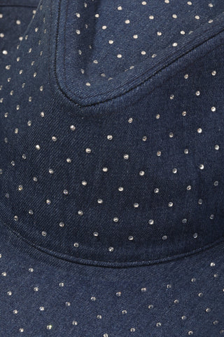 Fame Rhinestone Wide Brim Denim Hat Trendsi