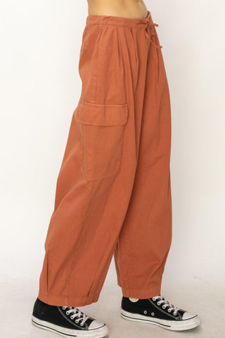 HYFVE Drawstring Cargo Wide Leg Pants Trendsi