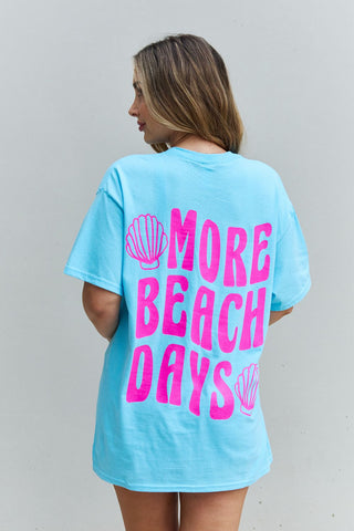 Sweet Claire "More Beach Days" Oversized Graphic T-Shirt Trendsi