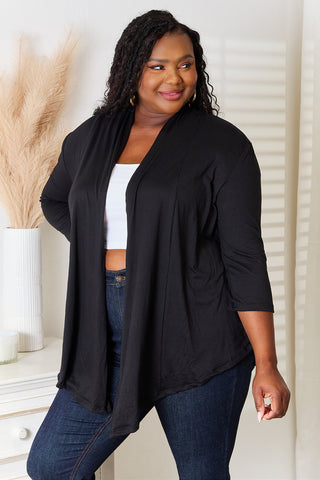 Culture Code Full Size Open Front Cardigan Trendsi