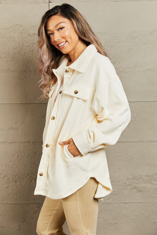 Heimish Cozy Girl Full Size Button Down Shacket Trendsi