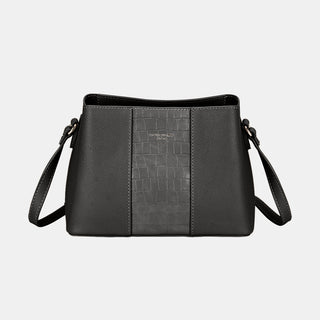 David Jones PU Leather Crossbody Bag Trendsi