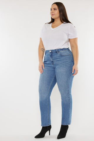 Kancan Full Size Cat's Whiskers High Waist Jeans Trendsi