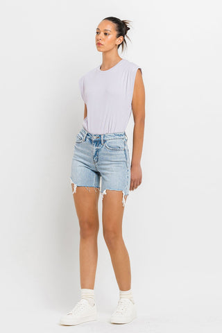 Vervet by Flying Monkey High Rise Denim Shorts Trendsi