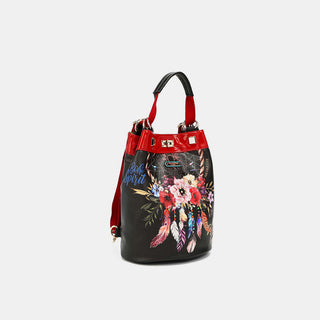 Nicole Lee USA Multifunctional Bucket Bag Backpack Trendsi