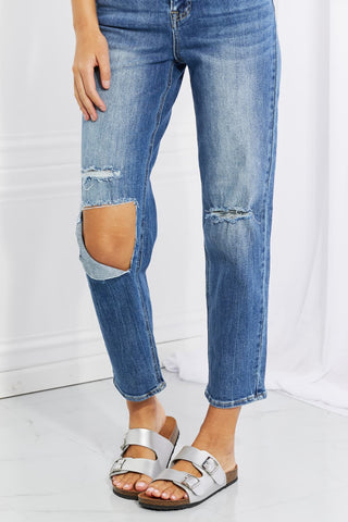 RISEN Full Size Emily High Rise Relaxed Jeans Trendsi