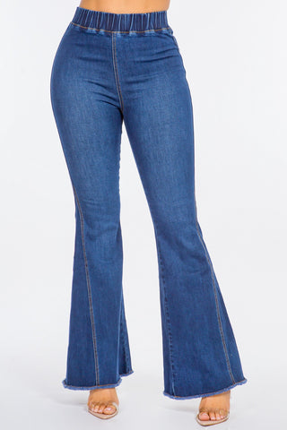 American Bazi High Waist Curvy Flare Jeans Trendsi