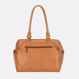 David Jones Zipper PU Leather Handbag Trendsi