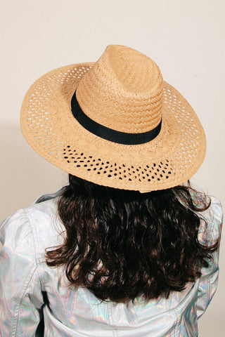 Fame Basket Weave Straw Sun Hat Trendsi