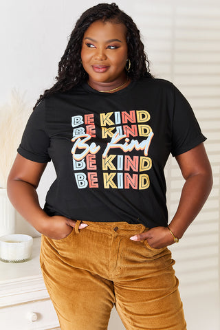 Simply Love BE KIND Graphic Round Neck T-Shirt Trendsi