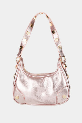 Fame Star Button Trim Hobo Handbag Trendsi