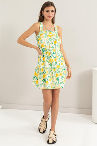 HYFVE Floral Tie Shoulder Mini Dress Trendsi