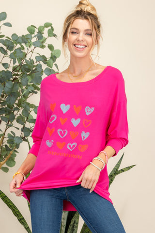 Celeste Full Size Heart Graphic Long Sleeve T-Shirt Trendsi