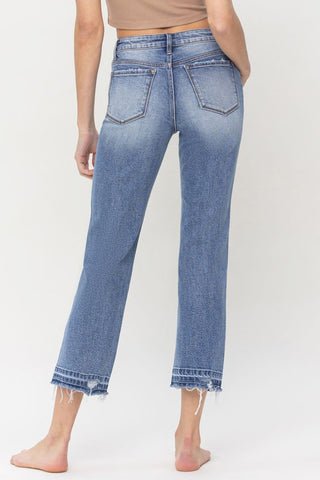 Lovervet Full Size Lena High Rise Crop Straight Jeans Trendsi