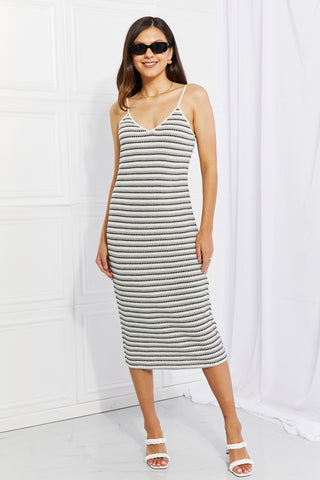 HYFVE One to Remember Striped Sleeveless Midi Dress Trendsi