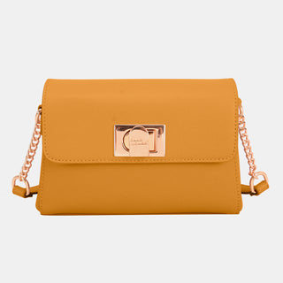 David Jones PU Leather Crossbody Bag Trendsi