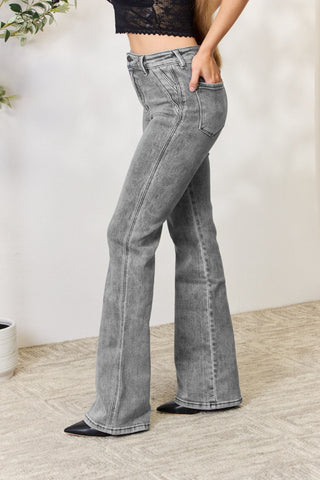 Kancan High Waist Slim Flare Jeans Trendsi