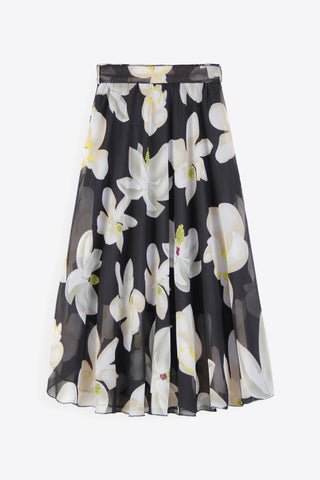 Full Size Floral Tie-Waist Skirt Trendsi