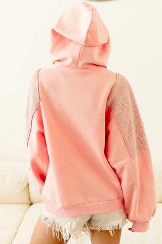 BiBi Square Panel Block Detailed Hoodie Trendsi