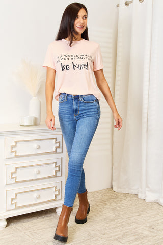 Simply Love Slogan Graphic Cuffed T-Shirt Trendsi