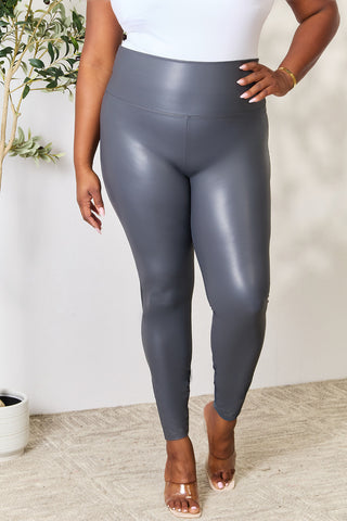 LOVEIT Full Size Wide Waistband High Waist Leggings Trendsi