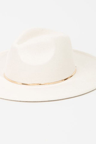 Fame Slice of Chic Herringbone Chain Fedora Trendsi